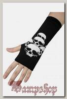 Перчатки-митенки Arm Warmer Черепа
