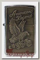 Зажигалка бензиновая JianTai AMerican Legend Орел с розой