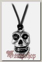 Кулон Misfits Skull wax cord PP445