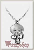 Кулон Alchemy Gothic P661 Skull and Snake Long Dangler