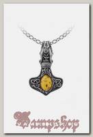 Кулон Alchemy Gothic P728 Amber Dragon Thorhammer