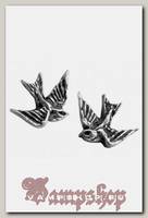Серьги Alchemy Gothic ULFE4 Swallow Studs